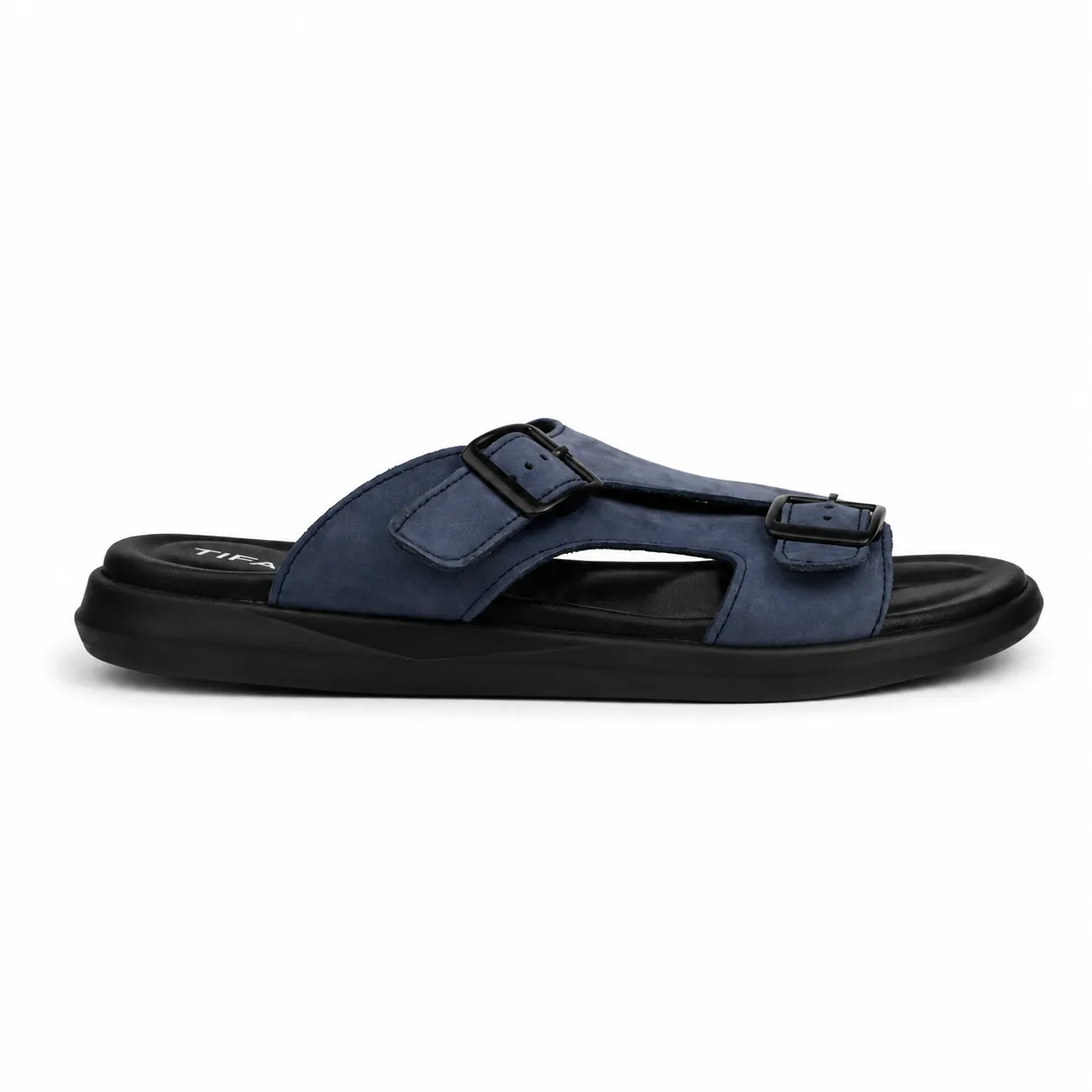Sandales pour homme 035 bleu daim nibique   miniature